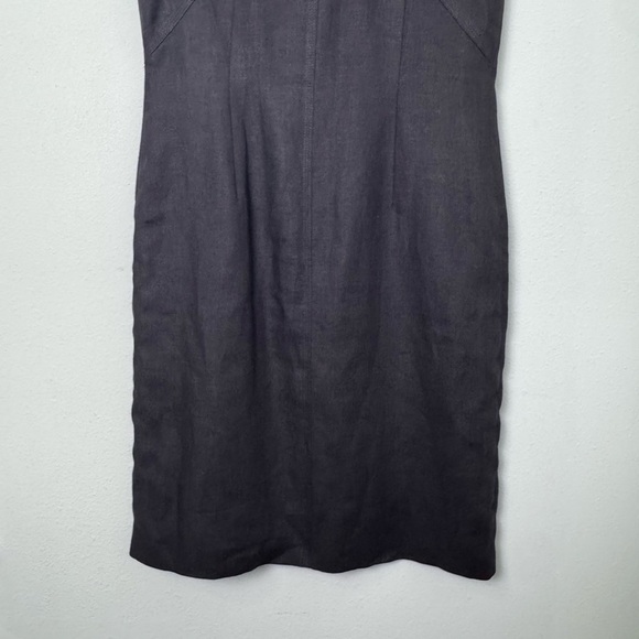 Talbots 100% Irish Linen Fully Lined Sleeveless Sheath Dress in Black 8 - Picture 4 of 9